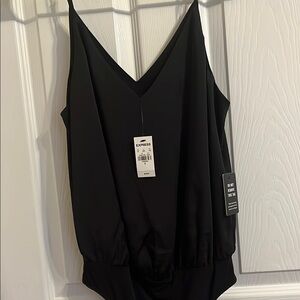 NWT Express Elegant Black Sleeveless Bodysuit